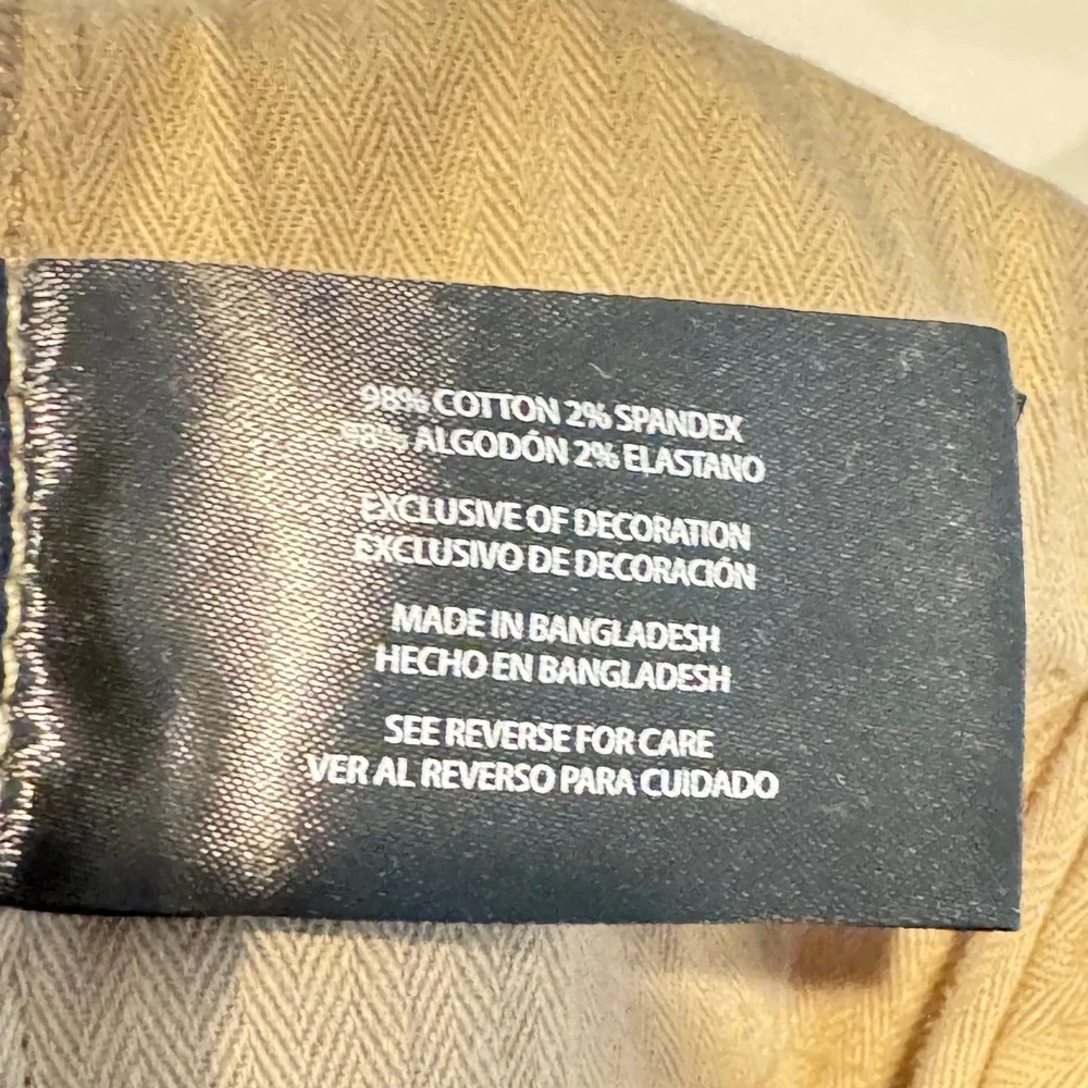 Banana Republic Chino Pants Mens 32x32 Tan Cotton Stretch Straight Leg Casual